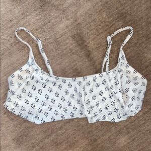 Old Navy White and Black Bikini Top